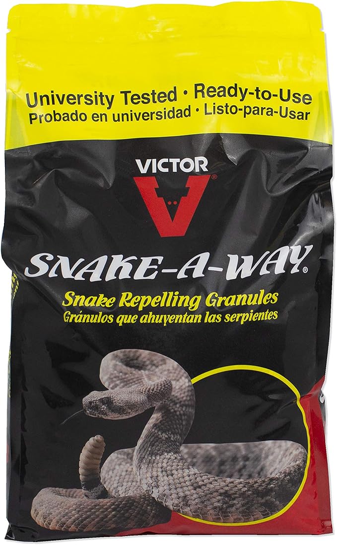 Victor VP364B-10 Snake-A-Way Outdoor Snake Repelling Granules 10LB Repellent - Repels Againts Poisonous and Non-Poisonous Snakes - Cart Shape